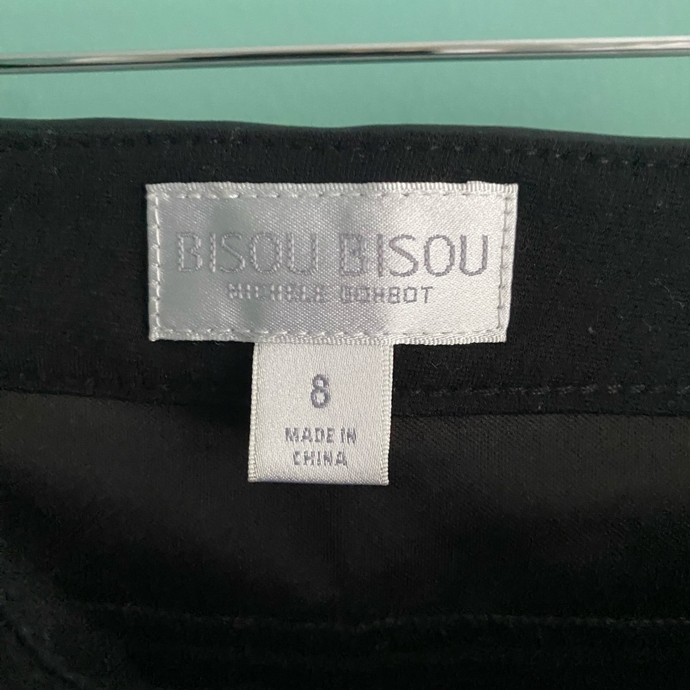 Bisou Bisou Half Leather Leggings Gold Zippers - Picture 3 of 8